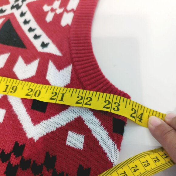 NFL Arizona Cardinals Ugly Christmas Sweater Vest Mens 2XL Red Black - Picture 5 of 6